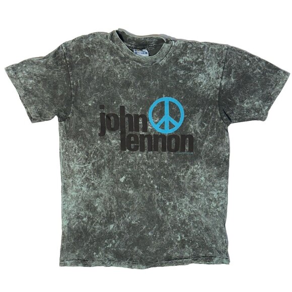 Hanes Other - Vintage 80s John Lennon Tie Dye Peace Symbol The Beatles Tour Rock TShirt - L
